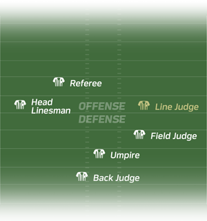 It shows the field with the Line Judge added.