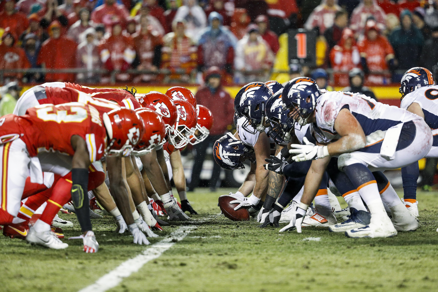 Line of store scrimmage in football