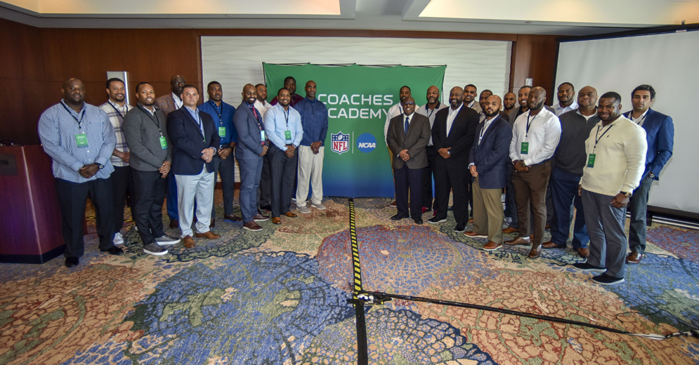 Participants from the 2019 NFL Coaching Workshop (previously named NFL-NCAA Coaching Academy).