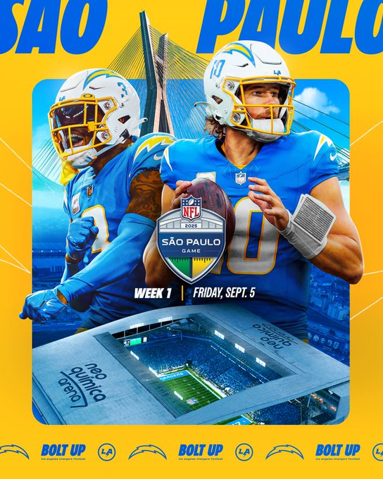 NFL Returns To S O Paulo Brazil In 2025 NFL Football Operations Sao Paulo Chargers 