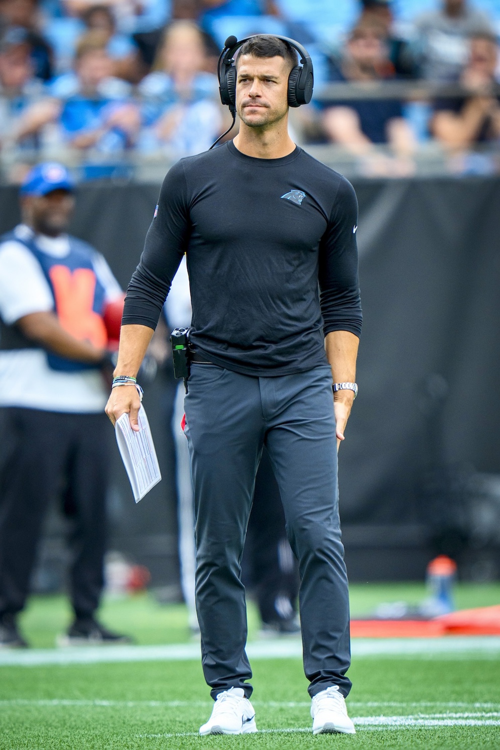 Carolina Panthers head coach Dave Canales. (AP/Rusty Jones)